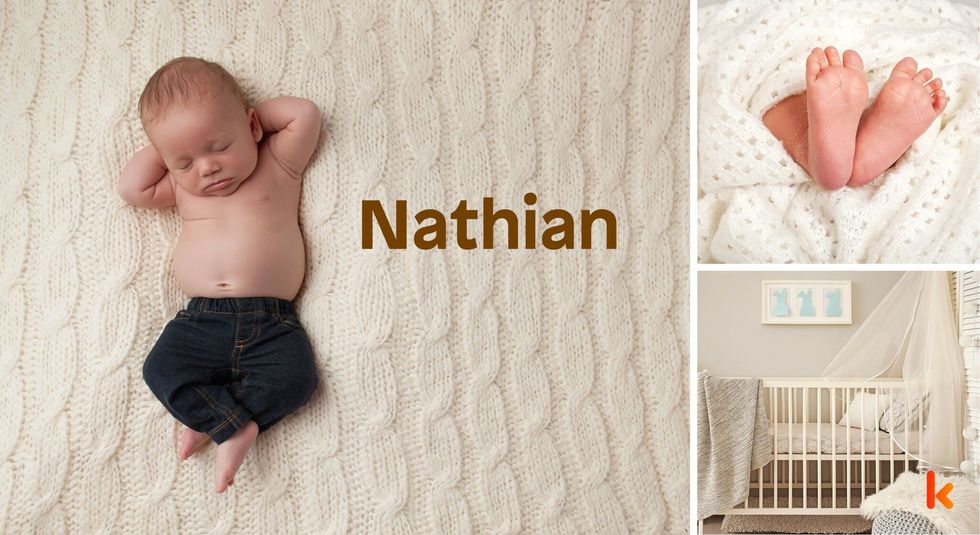 Baby name Nathian - cute baby, crib, feet