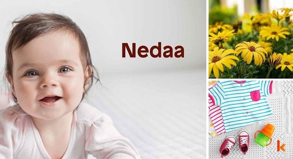 Baby name Nedaa - cute baby, clothes, shoes, flowers 