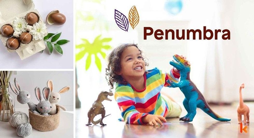 Baby name penumbra - cute baby, crochet bunnies, chocolates