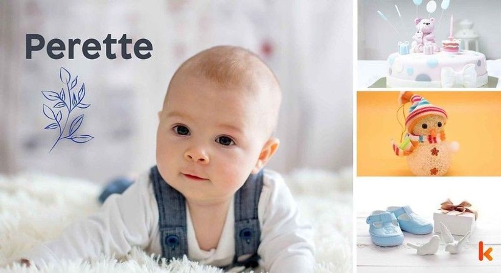 Baby name perette - cute baby, snowman, shoes, cake
