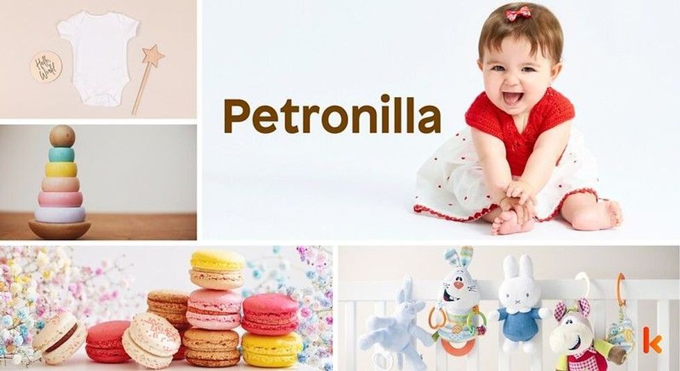 Baby name petronilla - cute baby, macarons, toys, clothes, teether