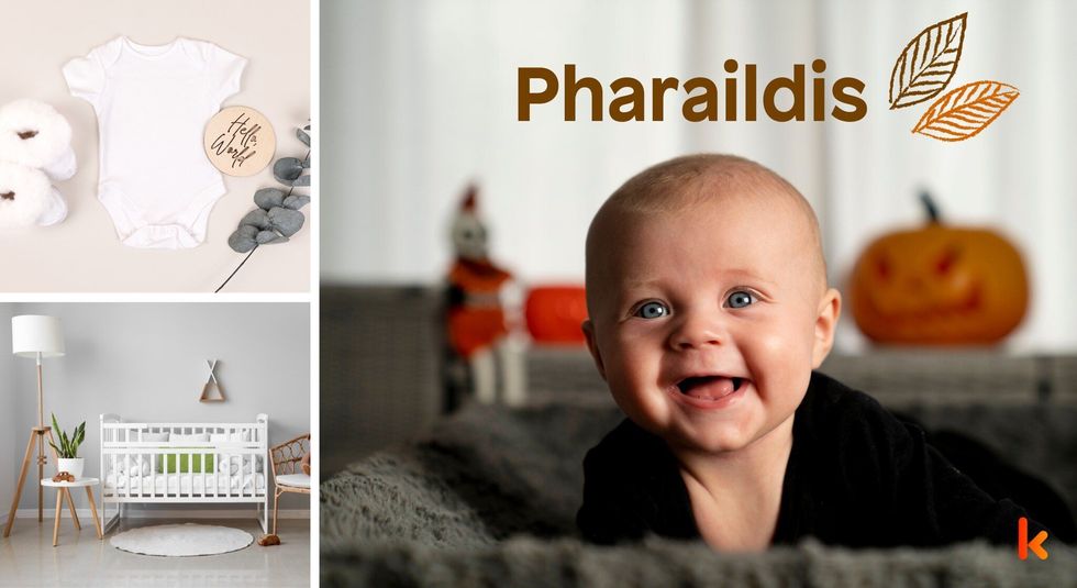 Baby name pharaildis - cute baby, clothes, baby booties, crib.