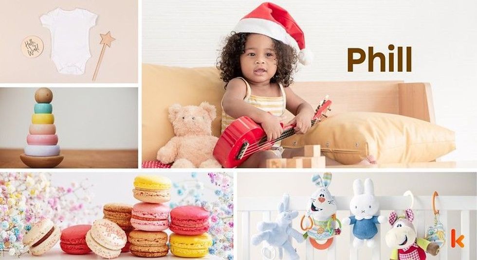 Baby name phill - cute baby, macarons, toys, clothes, teether