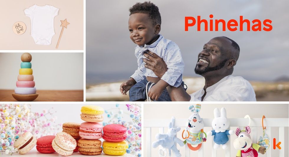 Baby name phinehas - cute baby, macarons, toys, clothes, teether