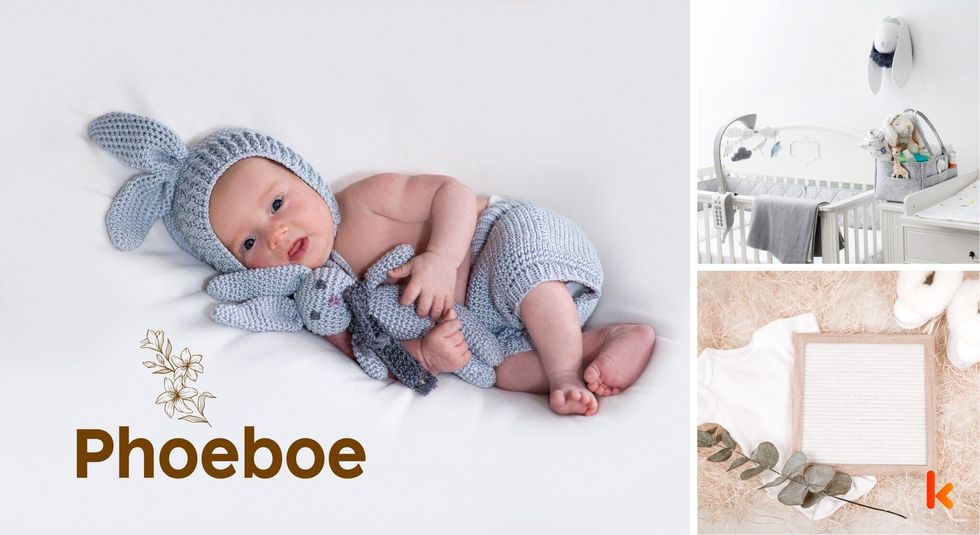 Baby name phoeboe - cute baby, crib, toy, baby booties, clothes