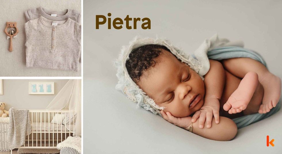 Baby name Pietra - cute baby, clothes, crib, accessories and toys.