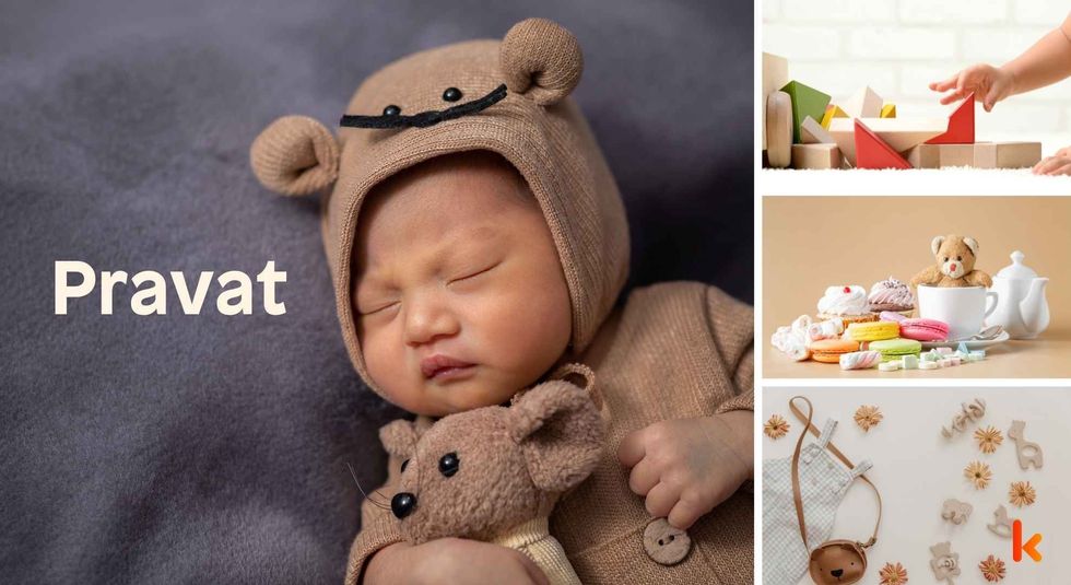 Baby name Pravat - Cute baby, toys, desserts & teddy bear.