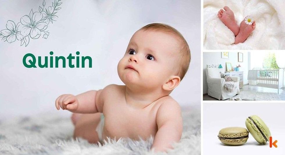 Baby Name Quintin - cute baby, baby room, baby foot, macarons.