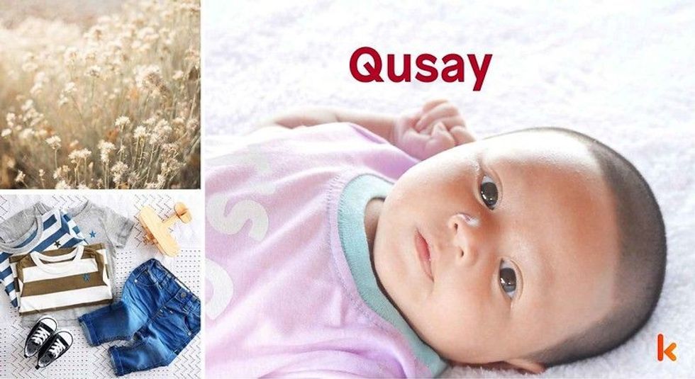 Baby name Qusay - cute baby, clothes, shoes, flowers 