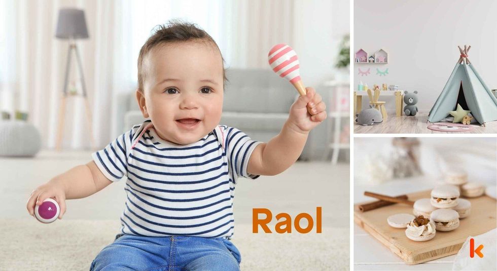 Baby name Raol - cute baby, baby room, macarons.