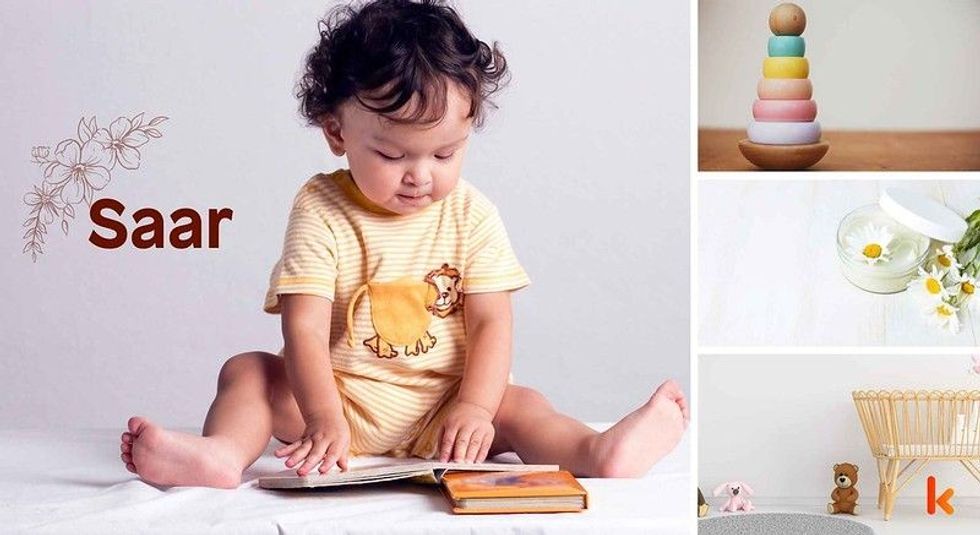Baby name saar- Cute baby, books, cradle, toys& flowers