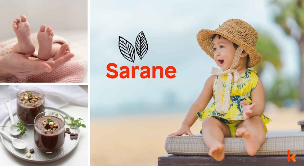 Baby name Sarane - happy baby, dessert, feet
