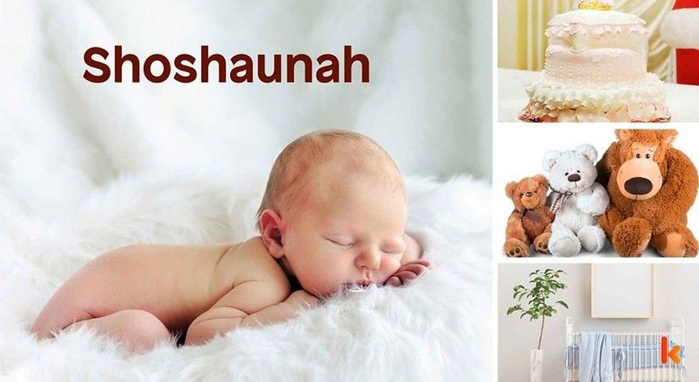 Baby Name Shoshaunah- cute baby, crib, cake, toys