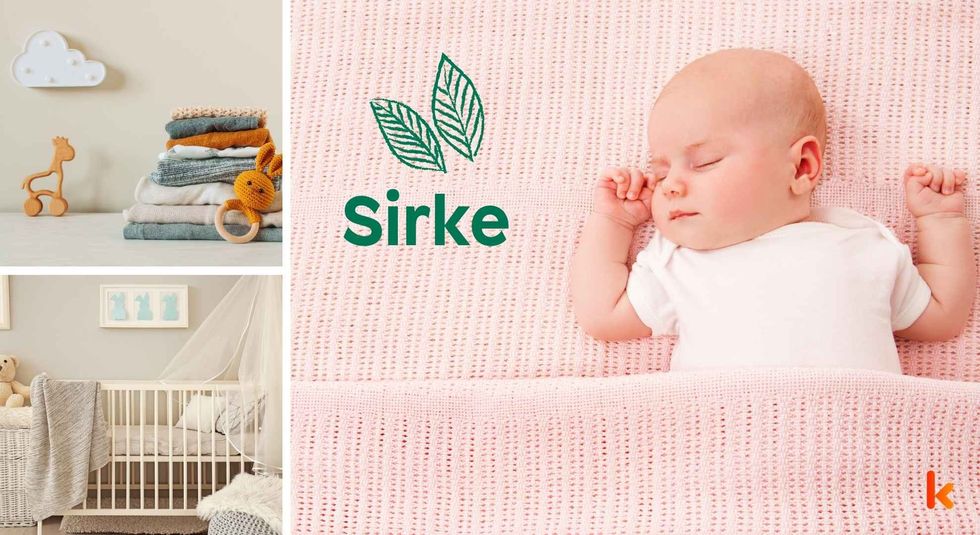 Baby name Sirke - cute baby, clothes, crib, accessories and toys.
