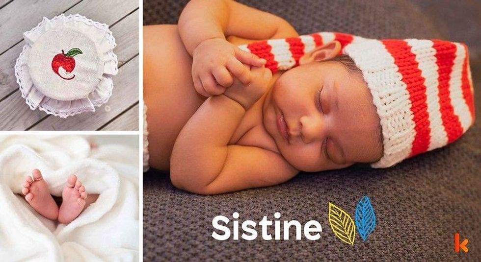 Baby name sistine - cute baby, cake, feet