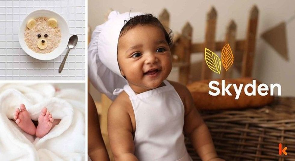 Baby name skyden - cute baby, feet, food