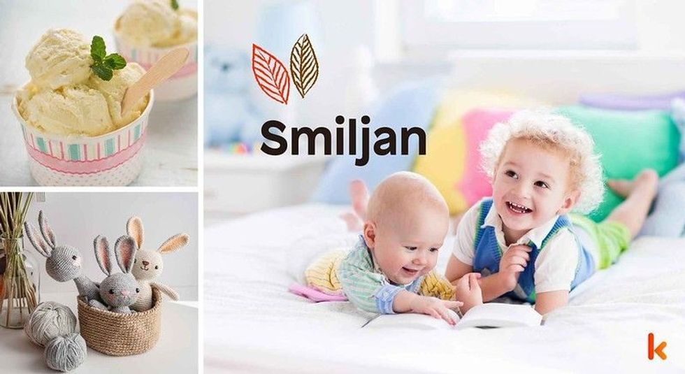 Baby name smiljan - cute babies, ice-cream, crotchet bunnies