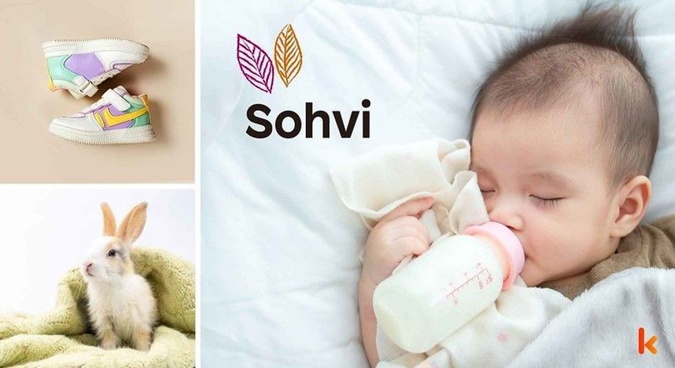 Baby name sohvi - cute baby, bunny, shoes