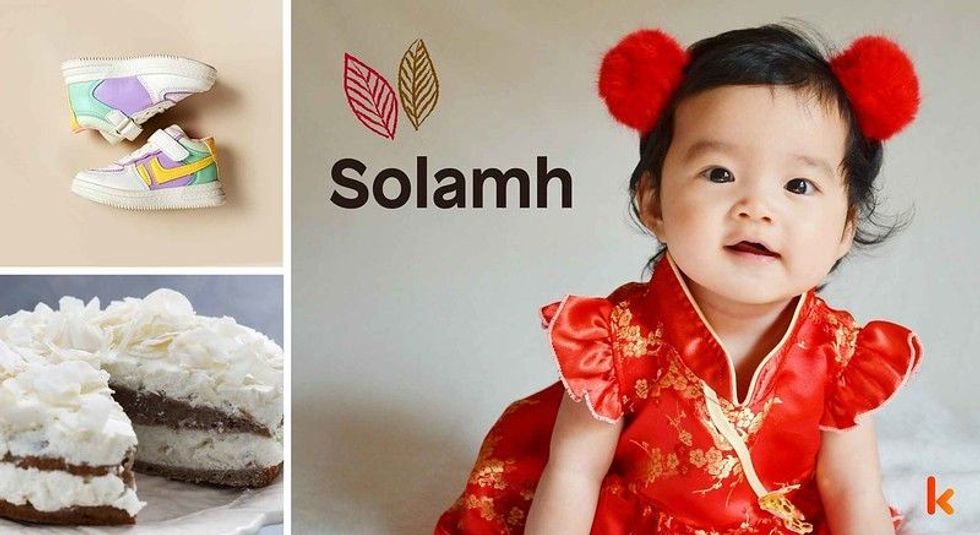 Baby name solamh - cute baby, cake, shoes