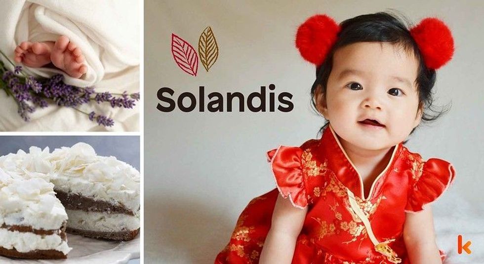 Baby name solandis - cute baby, cake, feet