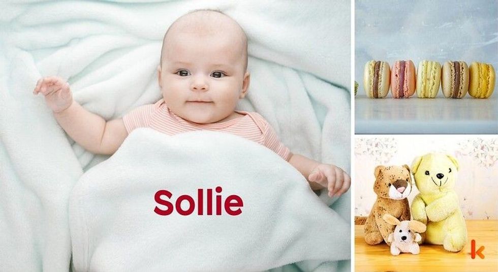 Baby name Sollie - cute baby, toys, macarons