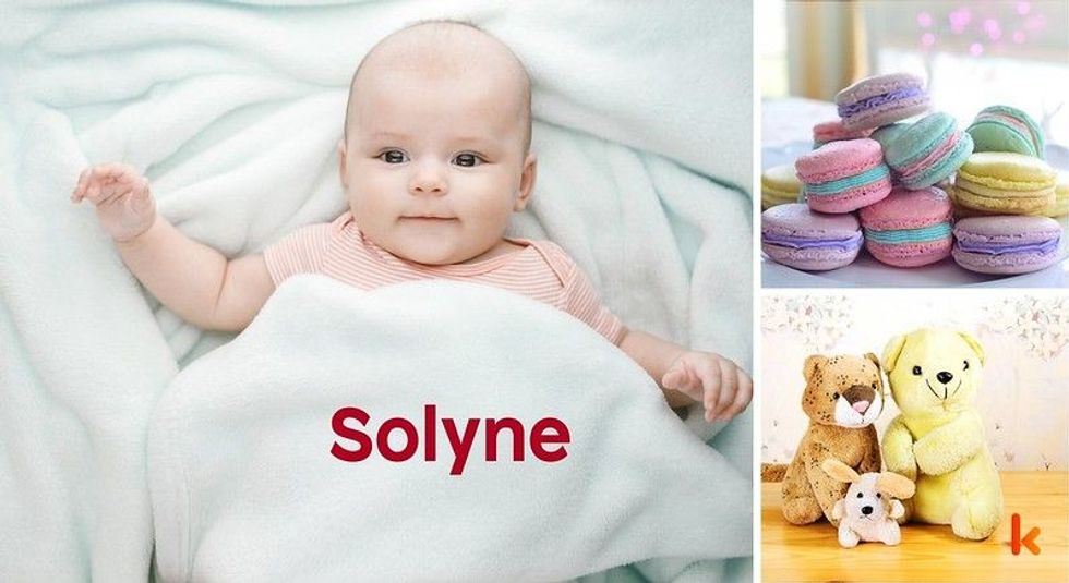 Baby name solyne - cute baby, toys, macarons