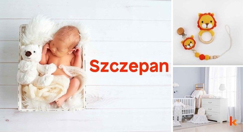 Baby name Szczepan - cute baby, crib, toys