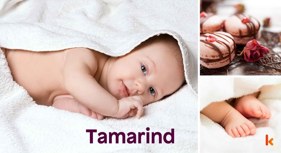 Baby name Tamarind - cute baby, macarons, feet