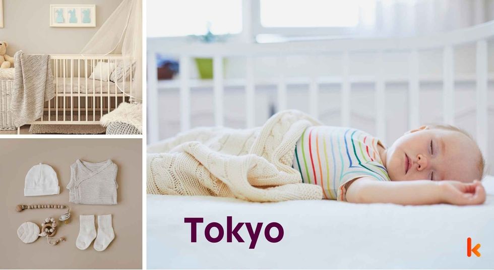 Baby name Tokyo - cute baby, crib, clothes