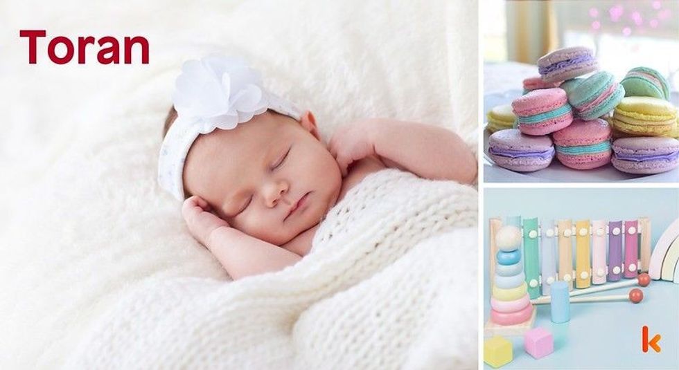 Baby name Toran - cute baby, toys, macarons