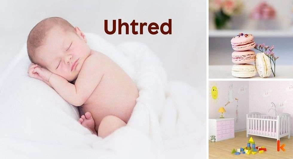 Baby Name Uhtred - cute baby, crib, macarons
