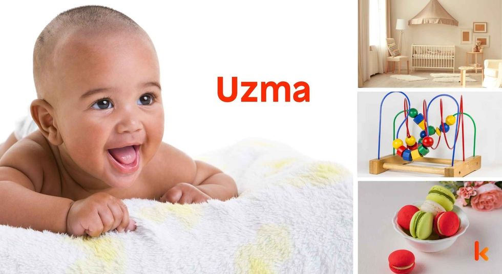 Baby name Uzma - cute baby, toys, clothes & macarons.