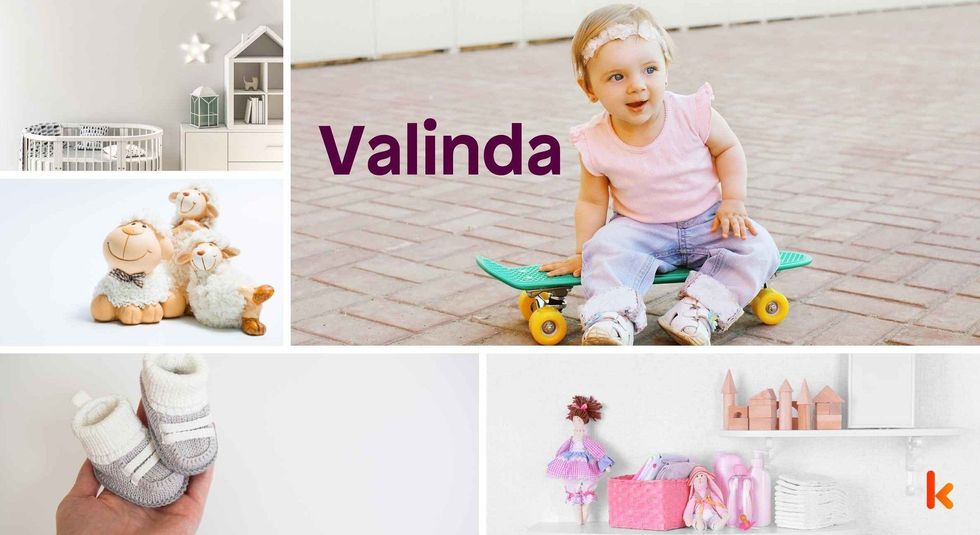 Baby Name Valinda- cute baby, crib, toys, accessories, booties.