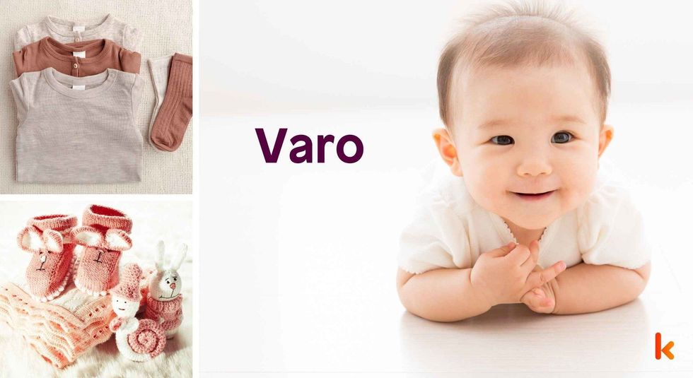 Baby Name Varo- cute baby, booties, clothes.