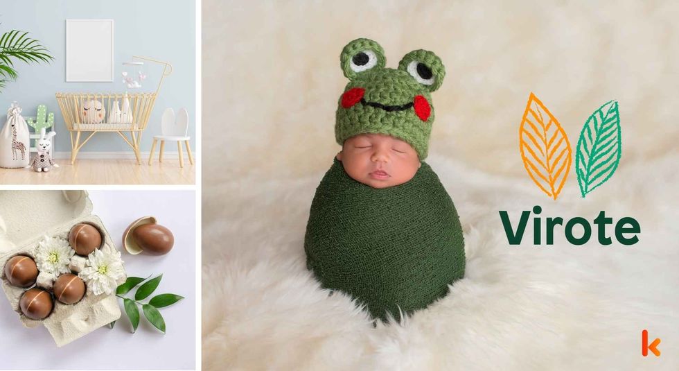 Baby name Virote - Cute baby,  knitted cloth, cap, desserts & baby room.