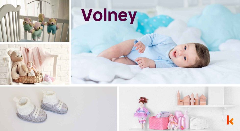 Baby Name Volney- cute baby, crib, toys, accessories, booties.