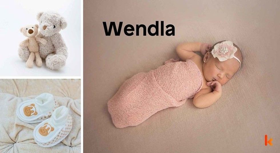 Baby Name Wendla - cute baby, shoes and toys.