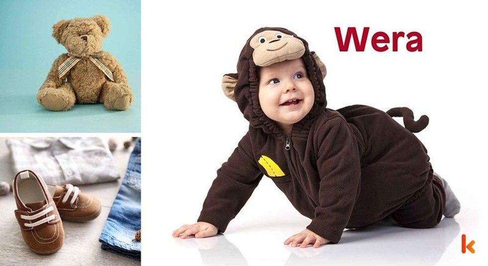 Baby Name Wera - cute baby, shoes and toys.