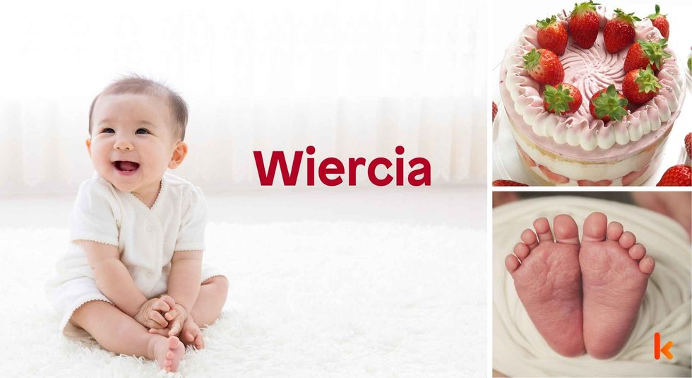 Baby name Wiercia - cute baby, feet, cake