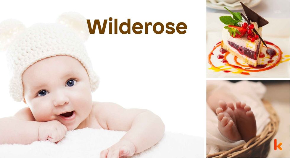 Baby name Wilderose - cute baby, feet, cake