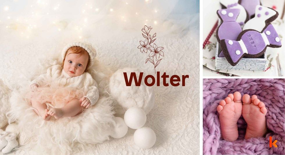 Baby name Wolter - cute baby, cookies & feet