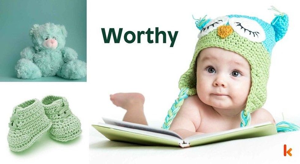 Baby Name Worthy - cute baby, shoes and toys.