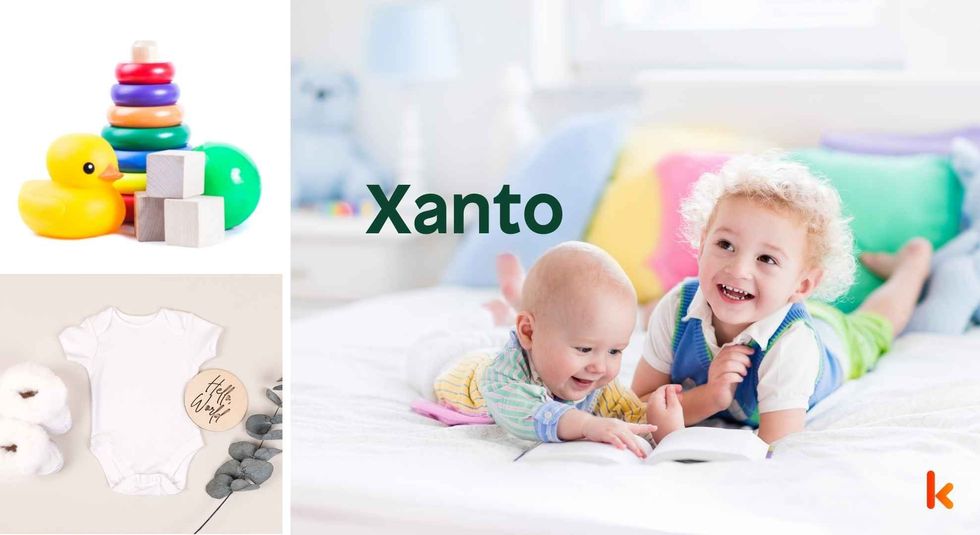 Baby Name Xanto - cute baby, dress, shoes and toys.