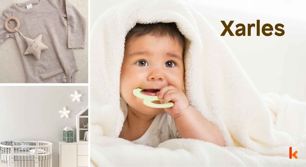 Baby name Xarles - cute baby, clothes, crib, accessories and toys.