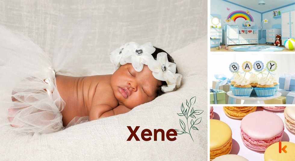 Baby name Xene - cute baby, baby room, cupcake & macarons