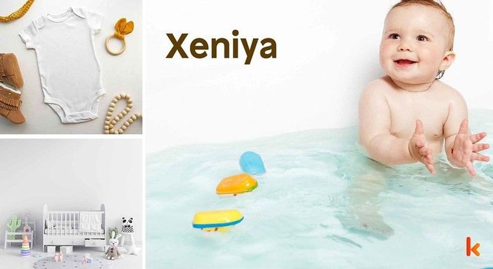 Baby name Xeniya - cute baby, clothes, crib, accessories and toys.