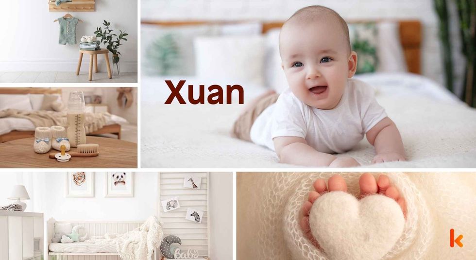 Baby name Xuan - cute baby, teethers, room, cradle, booties. 