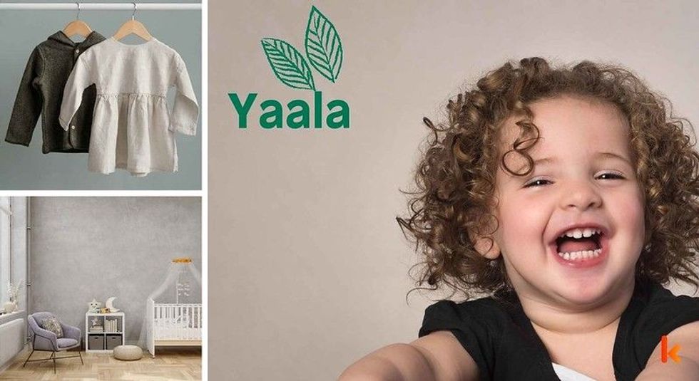 Baby name Yaala - cute baby, clothes, crib, accessories and toys.