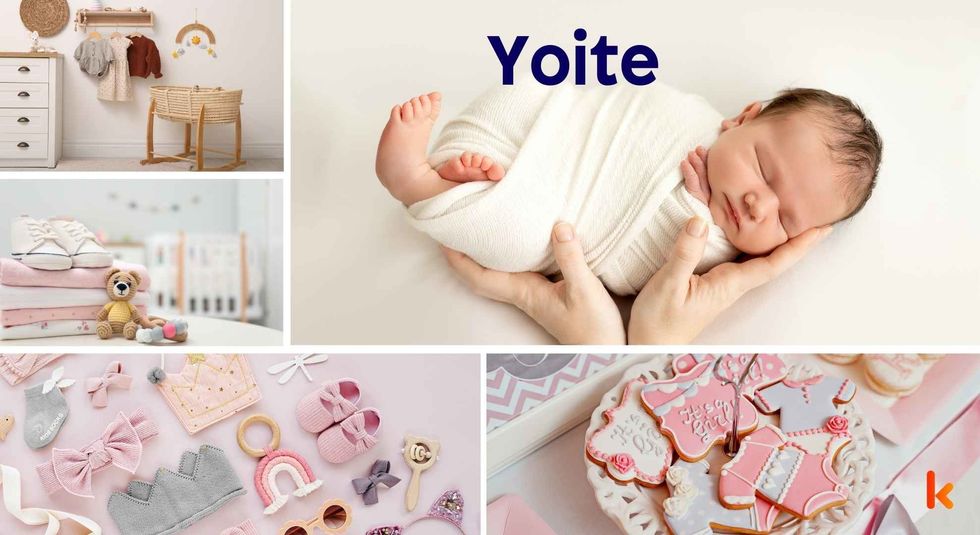 Baby name Yoite - cute baby, crib, clothes, chocolates & accessories