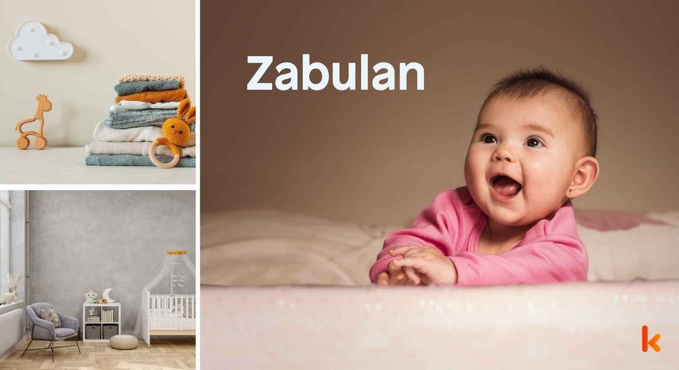 Baby name Zabulan - cute baby, clothes, crib, accessories and toys.